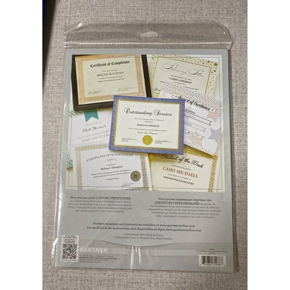 Gartner Studios Silver Foil Certificate Paper 8.5” x 11”, 15 Count Pack of  2 - Picture 4 of 5